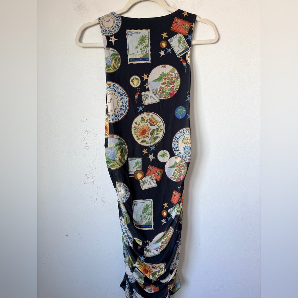 FARM RIO Trip Souvenir Sleeveless Ruched Tulle Mini Dress - Picture 7 of 8